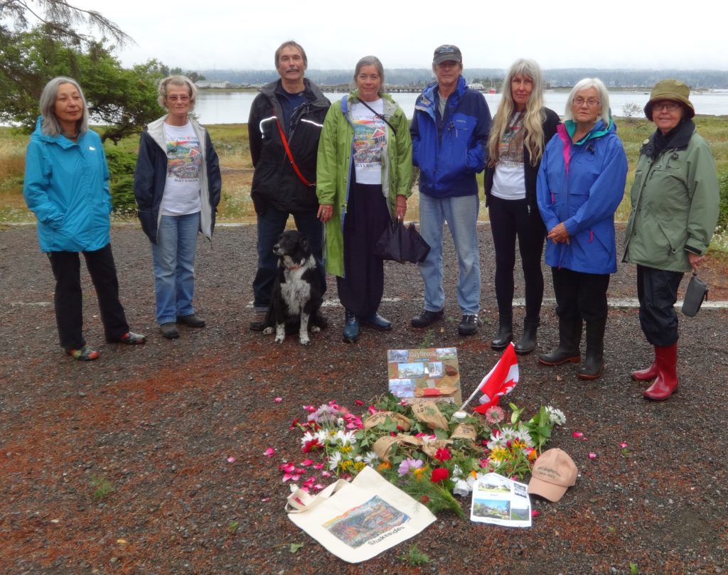 Baybrook memorial ceremony August 2016 - one year after demolition of the house.