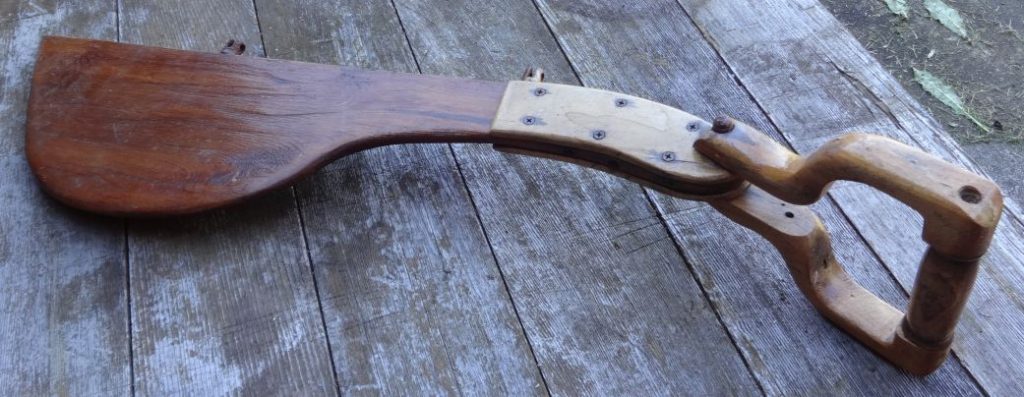 Rudder with handle made by Mack Laing