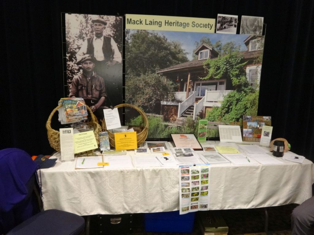 MLHS display at BC Nature convention, Courtenay, 2016