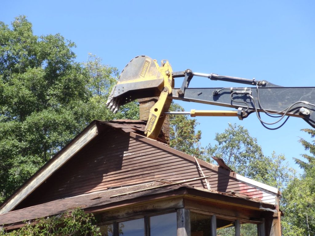 Demolition of original Baybrook house begins