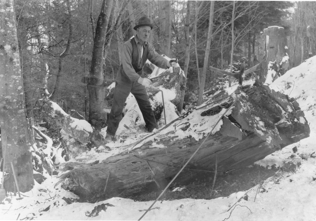 Breaking up a log